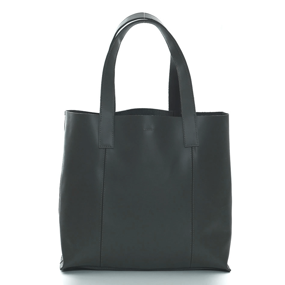 Дамска чанта от естествена италианска кожа модел ESTER dk grigio